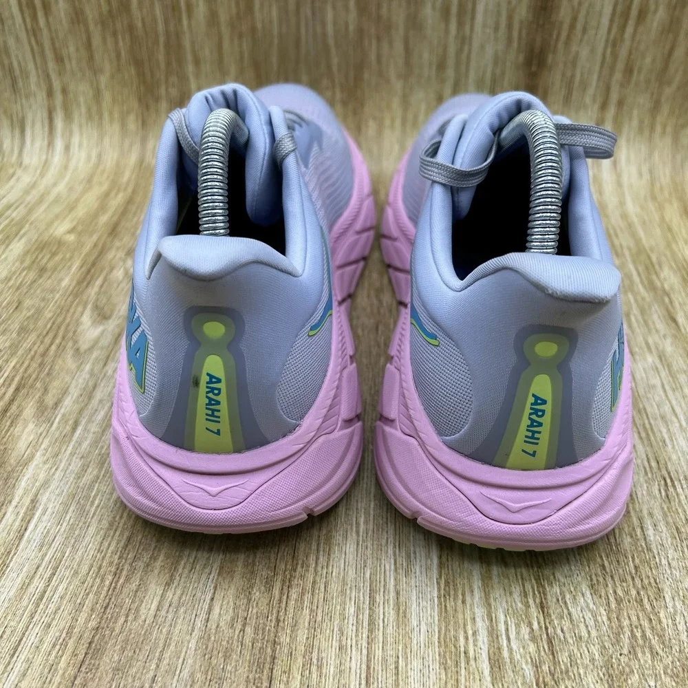 Hoka One One Arahi 7 Womens Size 11 Gull Pink Twilight Running Shoes 1147851 GLP